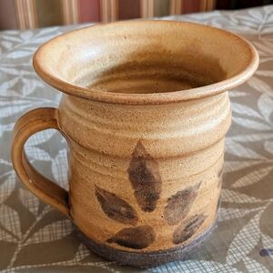 Handcrafted Tan Ceramic Mug By IBI